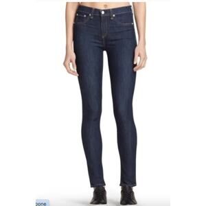 Rag & Bone Skinny Leg Jeans Dark Olive Harrow Blue Women's 27 Capsule Easy Chic